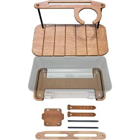 PUPACAMP Wooden Table and Dripper Accessories Compatible with Stanley Lunch Box 10qt (V2 Dripper Kit)
