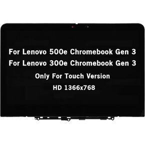 11.6" Screen Replacement for Lenovo 500e 300e Chromebook Gen 3 82J9 82JA 82J9000DUS 82J9000EUS 5D11C95890 5D11C95891 5D11C95892 5D11C95893 5D11C95894 LCD Display Touch Screen Digitizer Assembly