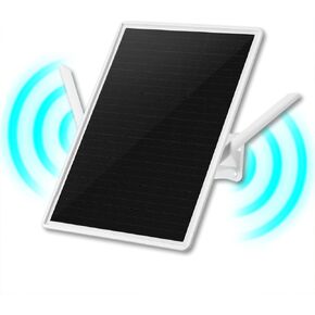 WiFi Extender Signal Booster Solar Battery Outdoor,Long Range up to 300-feet,Internet 2.4G WiFi Extender Booster,Wireless Signal Booster WiFi Repeater 300Mbps,Applicable to 2.4G Router (33 * 24CM)