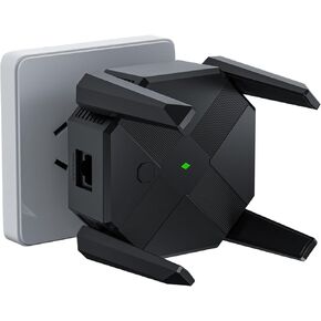 2024 WiFi Extender Signal Booster, WiFi Extender for Home Cover up to 1200Mbps (8500sq.ft), WiFi 2.4&5GHz Dual Band WPS WiFi Signal Strong Penetrability, 360° Coverage, Supports Ethernet Port(Black)