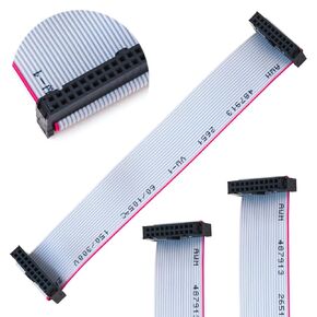 IDC Cable IDE Flat Ribbon Cable Ribbon Cable IDC Cable Connector 26P, Female to Female IDE Extension Cable 30CM Length FC 26-Pin 2Pcs(KS-30-FF26)