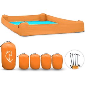 Outdoor Sand Proof mat, Beach Camping Oversized Waterproof mat tarp, Portable Family Travel Picnic mat with Four Sided Fence