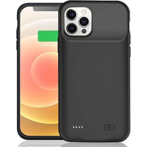 Battery Case for iPhone 16 Pro Max, Upgraded 12000mAh Rechargeable Portable Extended Battery Pack Supported Qi Wireless Charging Case Compatible with iPhone 16 Pro Max (6.9 inch) Charger Case (Black)