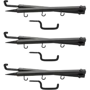 Bow Holder for Tree Stand, Bow Hooks for Hunting, Screw in treestand Bow Holder, EZ Gear Holder Accessory Hook - Pack of 3