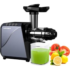 Vegetable Juicer for Celery Wheatgrass Spinach Ginger, Fruit Juicer Machines Slow Masticating Cold Press Juice Extractor Pulp Separated, Quiet Motor, Dishwasher Safe, Easy To Clean, BPA Free