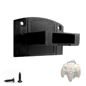 TEYOUYI Wall Mount for Nintendo 64 Controller hidden,remix of Xenyos N64 Controller wall mount with cartridge design,Accessories for Nintendo 64 Black