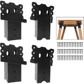 4 Pcs Deer Stand Brackets,Outdoor 4"x 4" Platform Brackets,Multi-Use Compound Angle Brackets for Deer Stand, Hunting Blinds, Observation Decks & Outdoor Platforms
