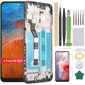 Screen for Motorola Moto G Power 5G 2024 XT2415 LCD Display Replacement for Moto G Power 5G 2024 Incell Touch Screen Digitizer Assembly(Black with Frame)
