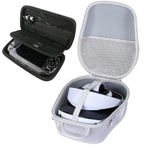 khanka Hard Case for Sony PlayStation VR 2(White)+Hard Case for Sony Psvita PS Vita 1000 and PSVita Slim (PSV 2000)/PSP PlayStation 3000 Video Console