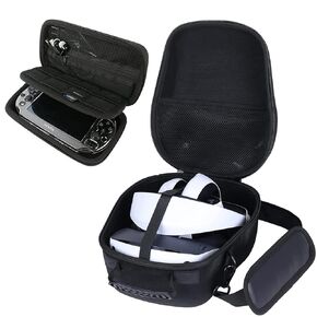khanka Hard Case for Sony PlayStation VR 2(Black)+Hard Case for Sony Psvita PS Vita 1000 and PSVita Slim (PSV 2000)/PSP PlayStation 3000 Video Console