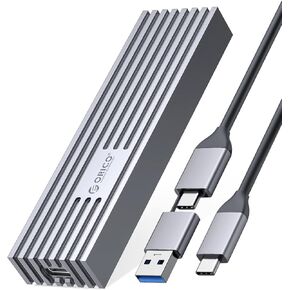 ORICO 40Gbps NVMe SSD Enclosure, M.2 to USB-C Adapter for NVMe M-Key 4TB SSD 2280, Aluminum M2 External SSD Case, Compatible with Thunderbolt 3/4 USB3.2/3.1/3.0/Type -M234-Grey