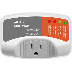 Refrigerators Surge Voltage Protector Multi Function Plug Single Outlet, Over Voltage/Under Voltage 140J Surge Protection for Air Conditioners & Home Appliances 120V 15A 1800W