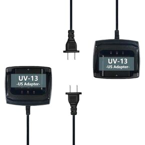 2 Pack BAOFENG UV-13 Pro Charger Base US Adapter for P15UV Radio Accessories DC8.4V for TYT UV88 UV99 Walkie Talkie UV-13 Pro V2
