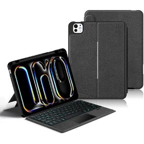 Backlit Keyboard for iPad Mini A17 Pro 2024/ iPad Mini 6th Generation Keyboard Case with Touchpad Backlight Portrait Mode Magnetic Detachable Touch Keyboard Case