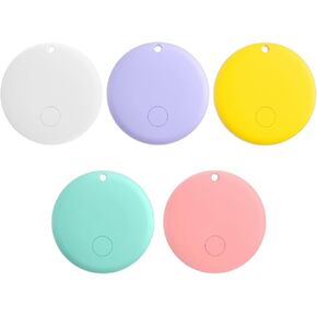 Mini Air Tags Smart Tracker Work with Apple Find My (iOS Only) 5 Pack, IP67 Waterproof, Keys Finder and Item Locator for Keys, Bags,Luggage and More (Not for Android) (White, 4 Pack)