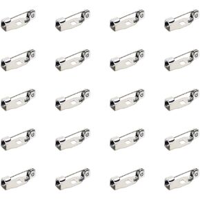 Tupalizy Stainless Steel Brooch Pin Back Clasps Safety Pins for Badge Name Tags Corsages Fabric Flowers Decorative Scarf Wooden Pins Ribbons Jewelry Making Christmas Mother’s Day Craft, 20PCS (38mm)