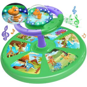 PERRYHOME Frozen Twist Sit and Spin Toys for Toddlers 18+ Months, 360° Spin Twister Twist with 4 Game Modes LED Light and Built-in BGM, Christmas & Birthday Gift Ideas for Kids Girls 18+ Months