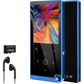 136GB MP3 Player with Bluetooth 5.2, Music Player with 2.4" Large Screen Built-in Speaker, FM Radio, Voice Recorder, HiFi Sound, E-Book Function, Earphones Included