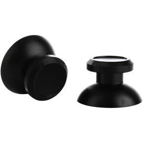 2PCs Replacement Rocker Metal Analog Joystick Thumbstick Mushroom Caps Repair for PS4 PS3 Xbox One (Black)
