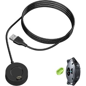 Compatible with Garmin Watch Charger Dock, USB Charging Cable for Fenix 7 7X 6 6S 6X 5 5S Plus, Forerunner 945 245, Vivoactive 5 4 3, Instinct + Anti-Dust Plugs