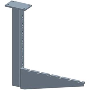 Quest Manufacturing Cable Tray Ceiling Flag Bracket, 12", Zinc (CT0028-12-03)