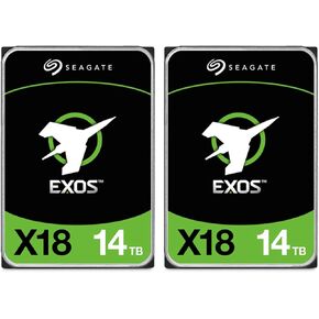 Seagate Exos X18 3.5" Internal Hard Drive - 14TB, 2-Pack, SAS III 12 Gb/s