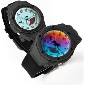 GA2100 Mod Kit - Matte Metal Case with Rubber Strap - Compatible with GA-2100/GA-2110/GA-B2100 - Watch Accessory Replacement