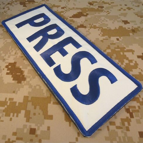 Press Big XL 10x4 inch Vest Tactical Embroidered Nylon Touch Fastener Patch in Saudi Arabia