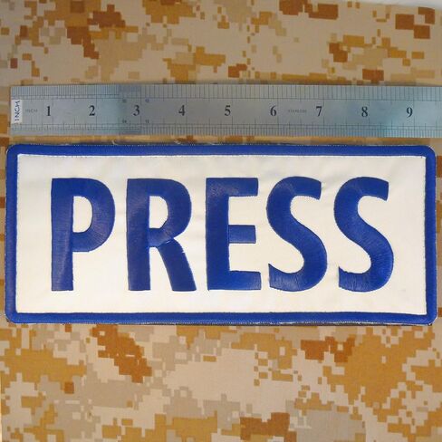 Press Big XL 10x4 inch Vest Tactical Embroidered Nylon Touch Fastener Patch in Saudi Arabia