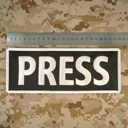 Press Big XL 10x4 inch Vest Tactical Embroidered Nylon Touch Fastener Patch in Saudi Arabia