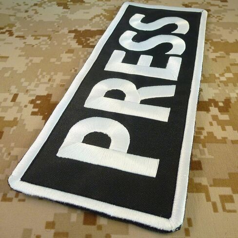 Press Big XL 10x4 inch Vest Tactical Embroidered Nylon Touch Fastener Patch in Saudi Arabia