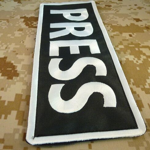 Press Big XL 10x4 inch Vest Tactical Embroidered Nylon Touch Fastener Patch in Saudi Arabia