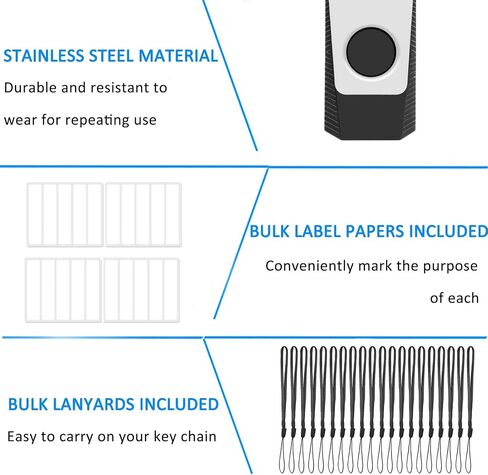 Eastbull 100 Pack of Flash Drives 4GB USB 2.0 Flash Drives Pack 4 GB محركات محركات الإبهام السائبة لتخزين البيانات مع 100 سلاسل وعلامات (4 جيجابايت ، أسود) in Kuwait
