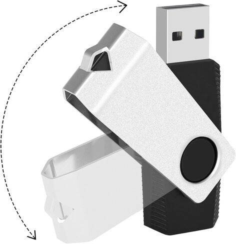 Eastbull 100 Pack of Flash Drives 4GB USB 2.0 Flash Drives Pack 4 GB محركات محركات الإبهام السائبة لتخزين البيانات مع 100 سلاسل وعلامات (4 جيجابايت ، أسود) in Kuwait