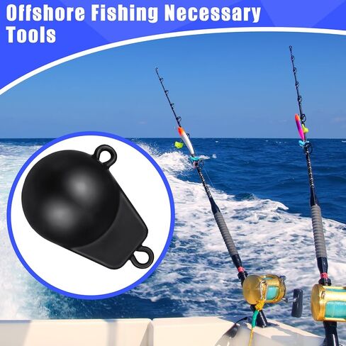 Zonon Downrigger Weight Coated Ball 4 lbs Fishing Downriggers Sinker for Downriggers, Black in Saudi Arabia