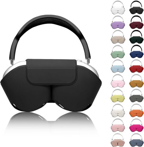 for Apple Airpods Max Case,Smart Case Cover Accessories with Sleep Mode Made by PU Leather Original Replacement Carrying Case for Airpod Pro Max Headphones, Black in Kuwait