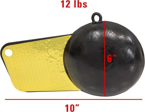Extreme Max 3006.6984 Coated Pancake Downrigger Weight - 8 lbs. with Gold Flash in Saudi Arabia