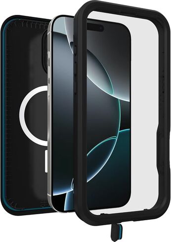 OtterBox iPhone 16 Pro Max FRĒ Series Waterproof Case with MagSafe (Designed by LifeProof) - Black, Waterproof, 60% Recycled Plastic, Sleek and Stylish in Kuwait