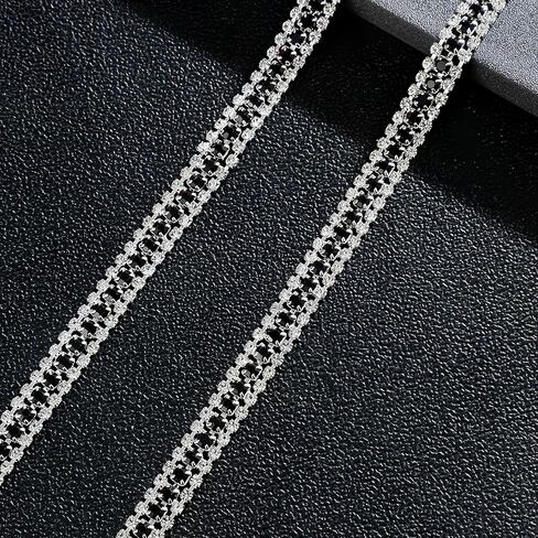 2 ياردة 3 صف من صفوف الراين ، وتزيين سلسلة من الكريستال المزيج ، وشرائح حجر الراين المجوهرات لزخارف حفل الزفاف ديي ، وردي ... in Kuwait