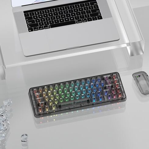 dagaladoo Grey Clear keycaps,Transparent keycaps 60 75 100 Percent,Ceramic Jelly Key caps Set,Shine Through Key caps.,MDA Profile Keyboard Key Cap for Mx Switches Mechanical Keyboard(115key) in Saudi Arabia