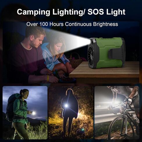 Portable 4-in-1 Waist/Neck/Desk Fan with Phone Stand & LED Light | 7000RPM Ultra-Fast Cooling, 4-Speed Rechargeable Battery | Lightweight for Construction, Outdoor, Gym, Makeup(Green) in Kuwait