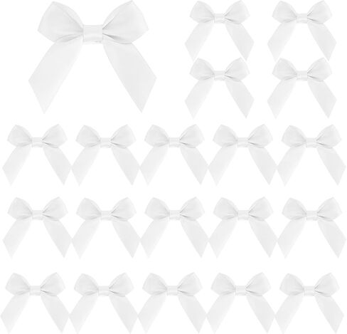 36pcs Satin Ribbon Bows Self Adhesive Satin Bow with Double-Sided Tape Premade Mini Bow Sticker for Making Crafts Baby Shower Birthday Party Wedding Decorations(Baby Pink) in Saudi Arabia