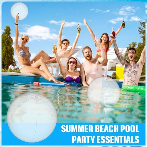 2 Pcs Inflatable Beach Ball 24 inch Swimming Pool Balls Summer Outdoor Decor Ball in Saudi Arabia