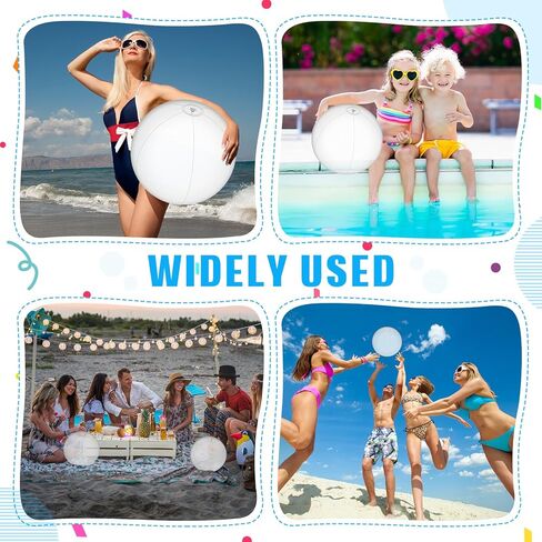 2 Pcs Inflatable Beach Ball 24 inch Swimming Pool Balls Summer Outdoor Decor Ball in Saudi Arabia