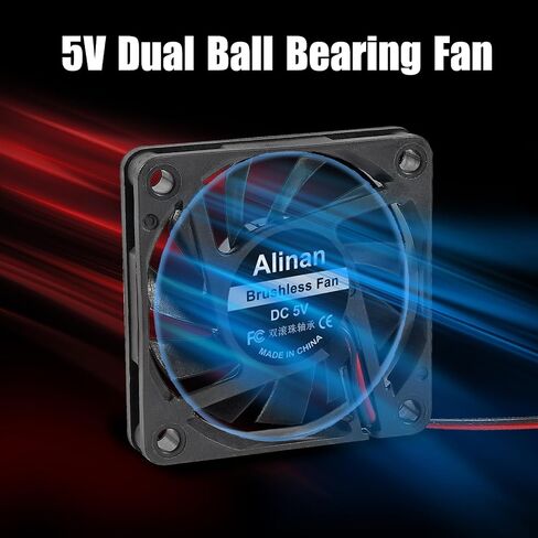 Alinan 4pcs 6010 60mm x 10mm 24V Dual Ball Bearings Brushless Fan 2Pin DC Cooling Exhaust Fan for Radiator DIY Air Exhaust Vent Cooling in Saudi Arabia