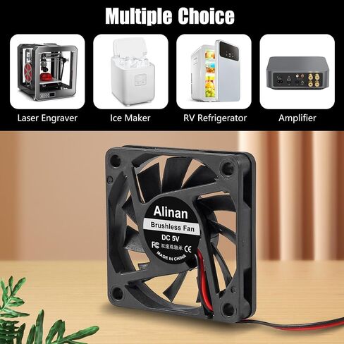 Alinan 4pcs 6010 60mm x 10mm 24V Dual Ball Bearings Brushless Fan 2Pin DC Cooling Exhaust Fan for Radiator DIY Air Exhaust Vent Cooling in Saudi Arabia