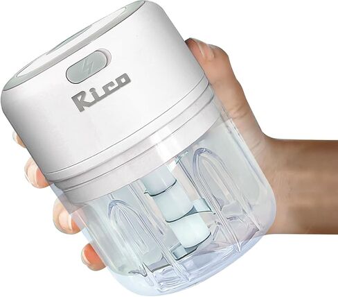 Mini Electric Garlic Chopper | 250ML Wireless Veggie Grinder & Onion Masher | Compact Food Processor for Ginger, Chili, Fruit & Meat (White) in Saudi Arabia