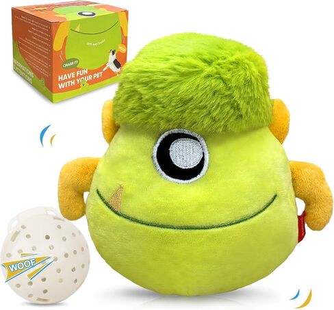 Petbobi Interactive Dog Toys Monster Active Ball for Dogs with Batteries, Self Moving Balls and Plush Cover for Small & Medium Dogs to Chase, Dog Toy Squeaky Crazy Bouncer Ball, Pink Bobby in Saudi Arabia