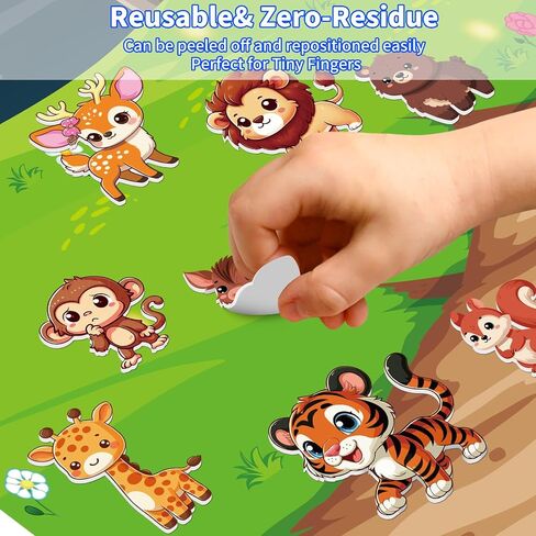 Kalysky 6Set Puffy Sticker Books for Kids 2-4, 3D Reusable Stickers Books for Toddlers 1-3 2-4,Farm+Animal+Dinosaurs+Ocean World+Space+Vehicle in Saudi Arabia