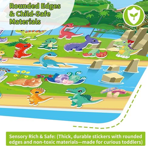 Kalysky 6Set Puffy Sticker Books for Kids 2-4, 3D Reusable Stickers Books for Toddlers 1-3 2-4,Farm+Animal+Dinosaurs+Ocean World+Space+Vehicle in Saudi Arabia